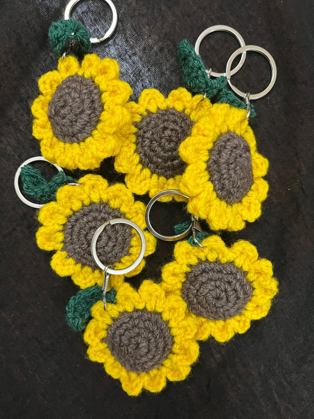 sunflower-keychain-set